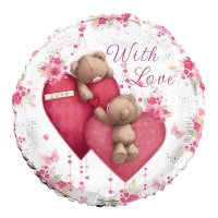 (image for) 18" With Love Bears Foil Balloons