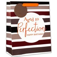 Aged To Perfection Happy Birthday Large Gift Bag