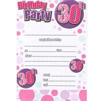 Female 30th Birthday Party Invitations 20pk