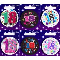 Age 18 Mixed Small Badges x6
