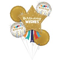 (image for) Birthday Wishes Star Bouquet Set Balloons