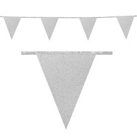 (image for) Silver Glitter Party Bunting