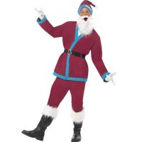 Claret With Blue Sports Santa Suit