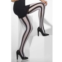 (image for) White And Black Striped Tights