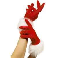 Red Santa Gloves