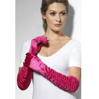 Long Fuchsia Pink Temptress Gloves
