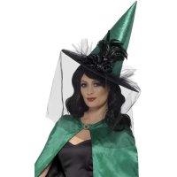 Deluxe Teal Witch Hat