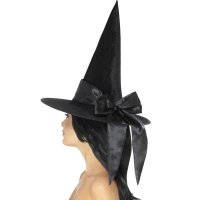 Deluxe Witch Hat With Black Bow