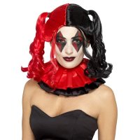 Red And Black Twisted Harlequin Wig