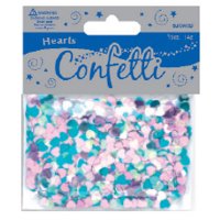 Assorted Sparkle Hearts Metallic Confetti