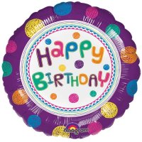 18" Spot On Happy Birthday Foil Balloons