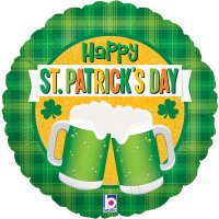 (image for) 18" Happy St Patrick's Day Green Beer Foil Balloons