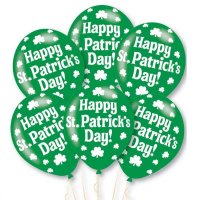 11" Happy St Patrick's Day Latex Balloons 6pk