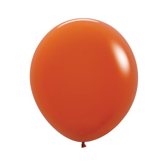 (image for) 18" Fashion Sunset Orange Latex Balloons 25pk