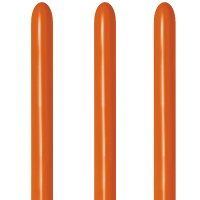 (image for) 260 Fashion Sunset Orange Modelling Latex Balloons 100pk