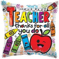 (image for) 18" Teacher Thanks For All You Do Foil Balloons
