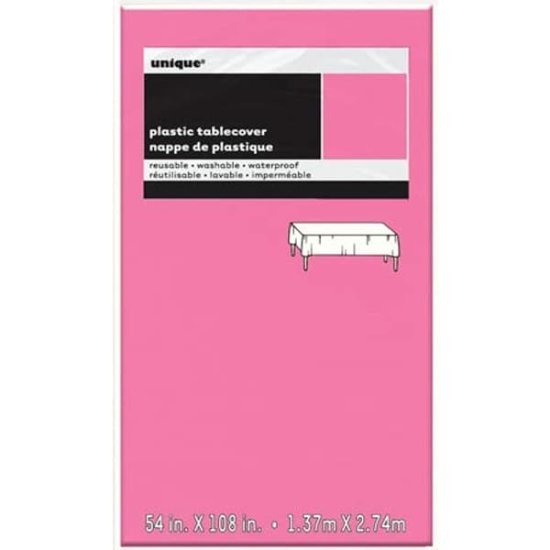 (image for) Hot Pink Rectangle Plastic Tablecover