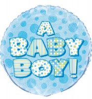 (image for) 18" Baby Boy Prismatic Foil Balloons