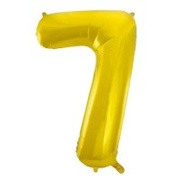 (image for) 34" Unique Gold Glitz Number 7 Supershape Balloons