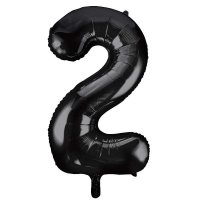 34" Unique Black Number 2 Supershape Balloons