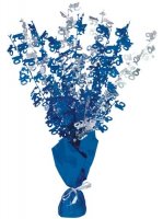 16th Blue Glitz Foil Balloon Weight Centrepiece