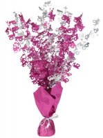 16th Pink Glitz Foil Balloon Weight Centrepiece