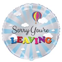 18" Sorry You're Leaving Blue Sky Foil Balloons