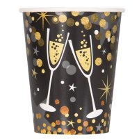 Glittering New Year Paper Cups 8pk