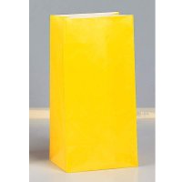 Yellow Party Paper Bags 12pk