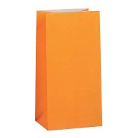 Orange Paper Party Bag 12pk
