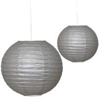 Metallic Silver Paper Lantern 1pk