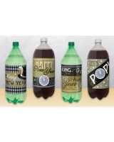 Jazzy New Year 2L Bottle Labels x4