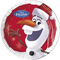 (image for) Olaf Christmas Paper Plates x8