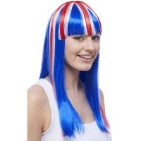 (image for) Union Jack Glamourama Wig With Fringe