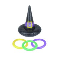 Inflatable Witch Hat & Hoop Game 4pc