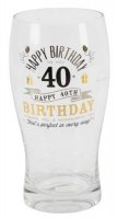 40th Birthday Pint Glass