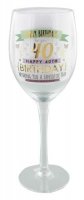 40th Birthday Girl Wine Glass