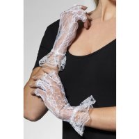 (image for) White Fingerless Lace Gloves