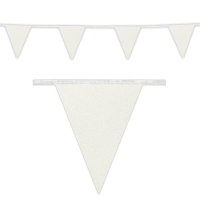 (image for) White Glitter Party Bunting
