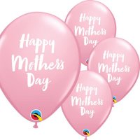 (image for) 11" Mothers Day Script Latex Balloons 6pk