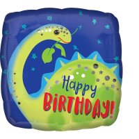 18" Happy Birthday Brontosaurus Foil Balloons