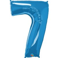 (image for) Qualatex Sapphire Blue Number 7 Supershape Balloons