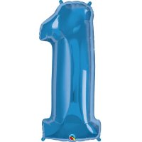 Qualatex Sapphire Blue Number 1 Supershape Balloons