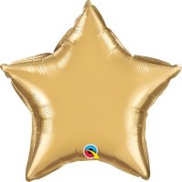 20" Chrome Gold Star Foil Balloons