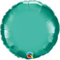 18" Chrome Green Round Foil Balloons