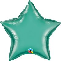 20" Chrome Green Star Foil Balloons