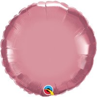 18" Chrome Mauve Round Foil Balloons