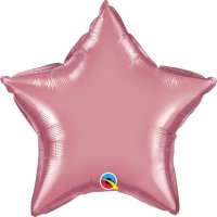 20" Chrome Mauve Star Foil Balloons