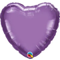 18" Chrome Purple Heart Foil Balloons