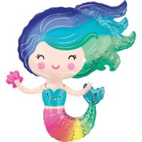 (image for) Colourful Mermaid Supershape Balloons